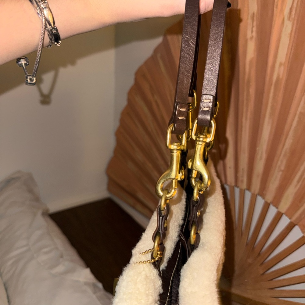 Coach Tan and Cream fur Shoulder Bag - Picture 8 of 9